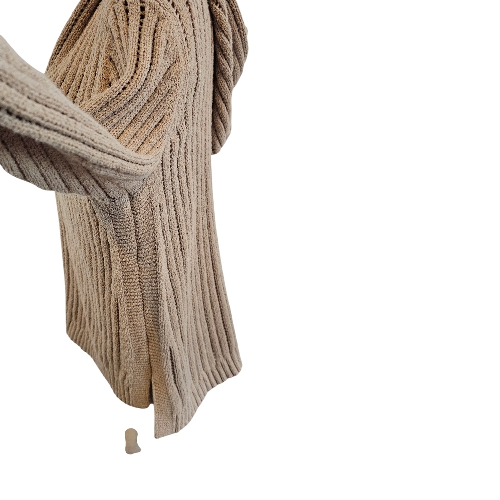 J.Jill Size LP Tan Hooded Cardigan Sweater - Picture 6 of 10